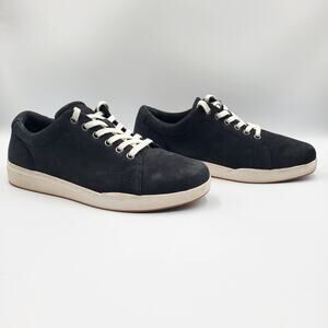 ABEO Addie Black Nubuck Leather Lace-Up Cushioned Casual Sneakers Women's Sz 6.5